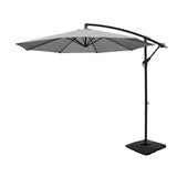 Instahut 3m Outdoor Cantilever Umbrella with Base - Grey