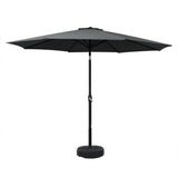 Instahut 3m Outdoor Umbrella with Base - Tilt - Black