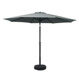 Instahut 3m Outdoor Umbrella w/Base - Tilt - Charcoal