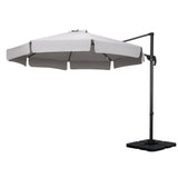 Instahut Roma 3m Outdoor Cantilever Umbrella - 360 Degree Tilt & Base - Grey