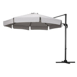 Instahut Roma 3m Outdoor Cantilever Umbrella - 360 Degree Tilt -Grey