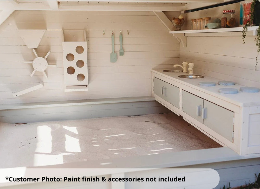 Kidzshack Inspiration Cubby House with Mud Kitchen & Activity Zone