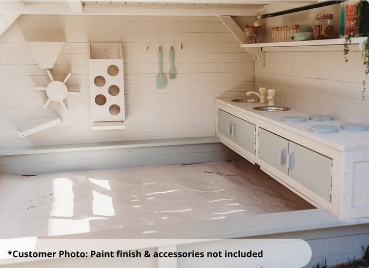 Kidzshack Inspiration Cubby House with Mud Kitchen & Activity Zone
