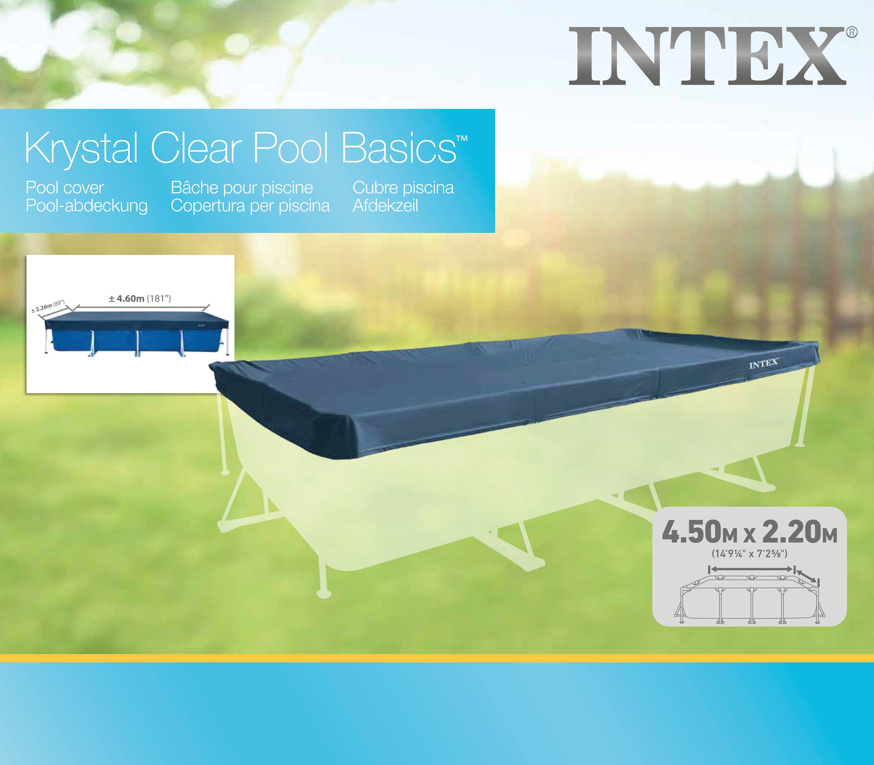 Intex Frame Pool Cover Rectangle 450cm 28039 – The Best Backyard