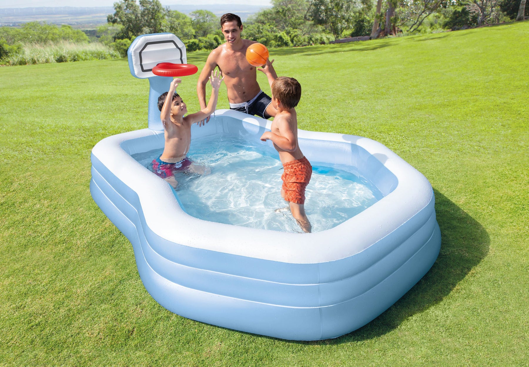 Intex Hoop Intex Swim Center Shootin' Hoops Inflatable Pool - 2.57m x 1.88m – The ...