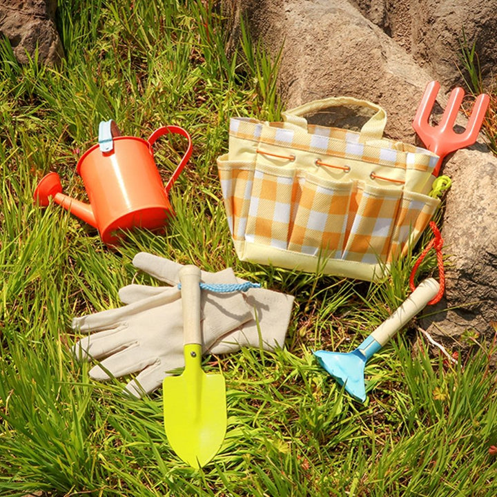 Garden Play Tools Beach Toy with Carrying Bag Children's Garden Tool Set Gift for Kids