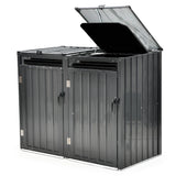 Plantcraft Double Steel Wheelie Bin Storage Shed (2 Doors)