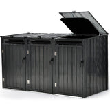 Plantcraft Triple Steel Wheelie Bin Storage Shed (2 Doors)