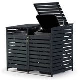 PlantCraft Double Wheelie Bin Storage Shed (2 Door) - Wooden