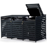 PlantCraft Triple Wheelie Bin Storage Shed (3 Door) - Wooden