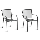 FORTIA x2 Outdoor Dining Chairs - Stackable (with Protective Coating)
