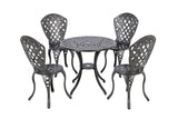 Remy Outdoor 5 Piece Setting - Black (Aluminium)