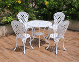 Remy 5 Piece Outdoor Setting - White (Aluminium)