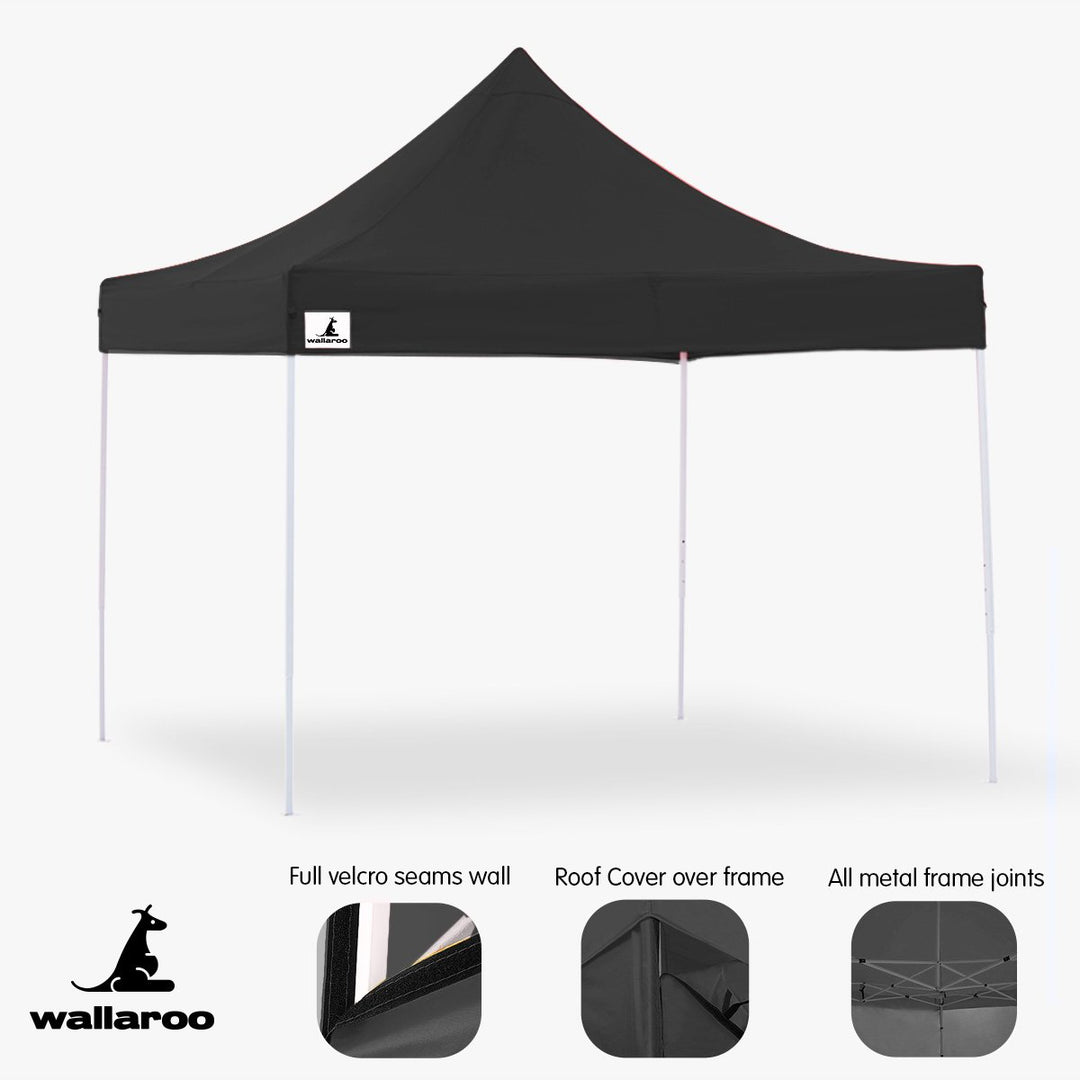 Wallaroo Gazebo Tent Marquee 3x3 PopUp Outdoor (Available in 8 Different Colour Options)