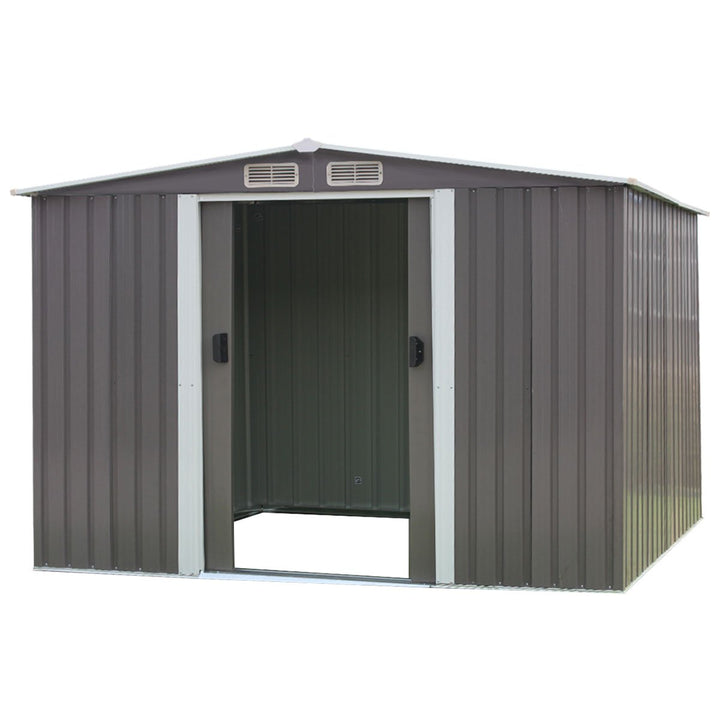 Wallaroo 6ft x 8ft Garden / Storage Shed - Spire Roof - Grey