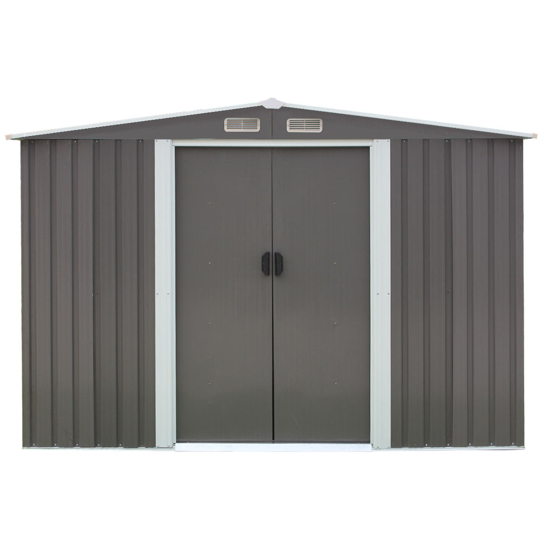 Wallaroo 6ft x 8ft Garden / Storage Shed - Spire Roof - Grey