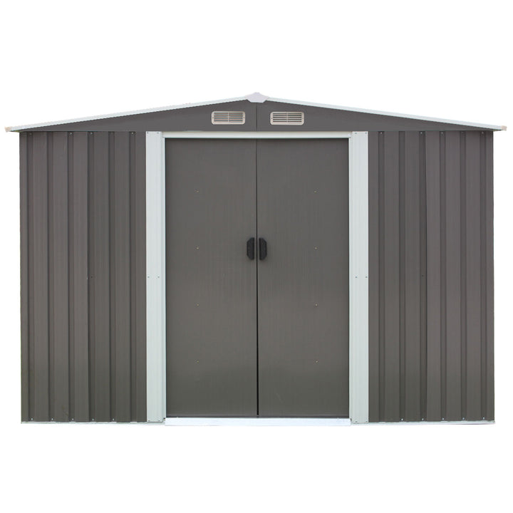 Wallaroo 6ft x 8ft Garden / Storage Shed - Spire Roof - Grey