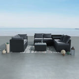8pc Lizard Modular Outdoor Lounge Set -Grey