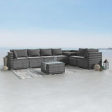 8pc Lizard Modular Outdoor Lounge Set -Grey