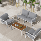 Aidan 5pc Outdoor Lounge Set - White