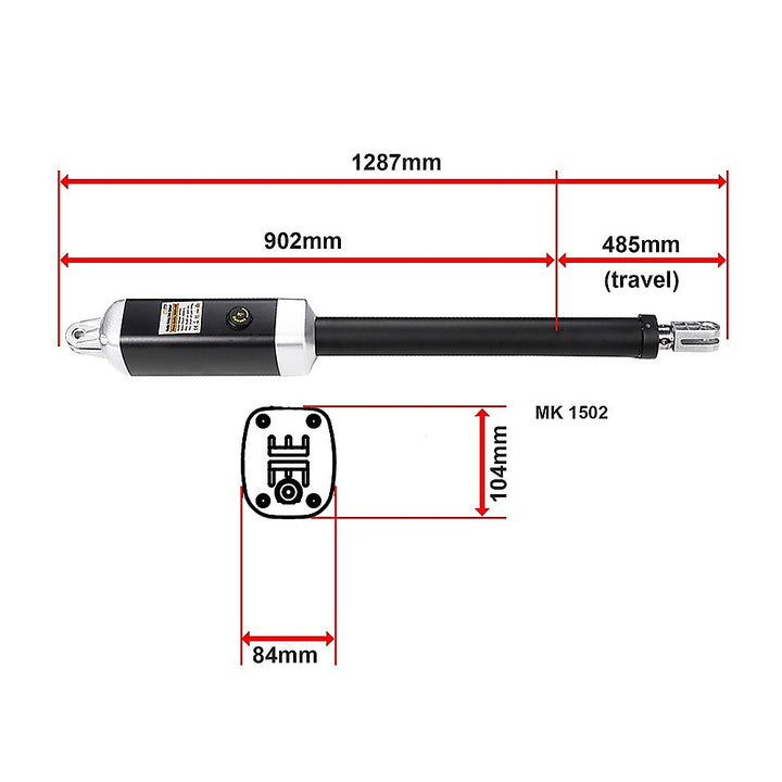 1200KG 20W Solar Double Swing Auto Motor Remote Gate Opener