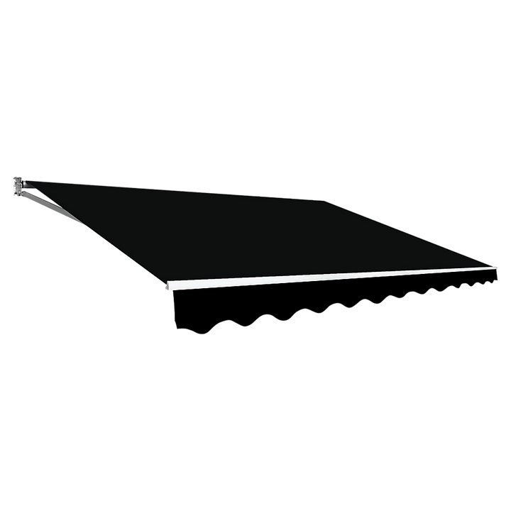 4.0m x 2.5m Outdoor Retractable Folding Arm Awning - Black