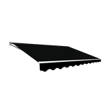 5.0m x 2.5m Outdoor Retractable Folding Arm Awning - Black