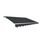 4.0m x 3.0m Outdoor Retractable Folding Arm Awning - Grey