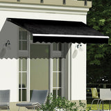 3.0m x 2.5m Motorised Outdoor Folding Arm Awning / Retractable Sunshade -Black
