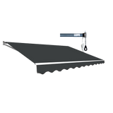 5.0m x 3.0m Outdoor Folding Arm Awning / Retractable Sunshade - Grey (Motorised)