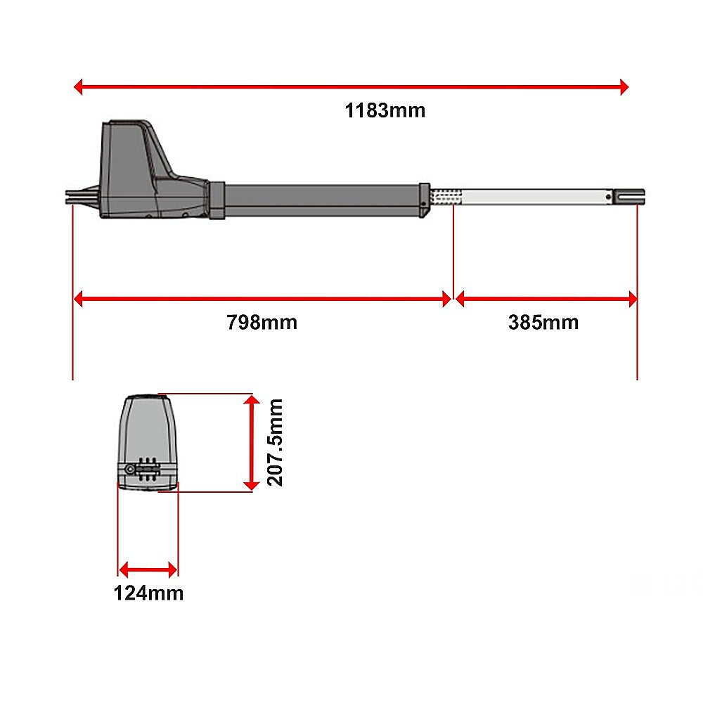 800KG Double Swing Auto Motor Remote Gate Opener with 20W Solar Backup