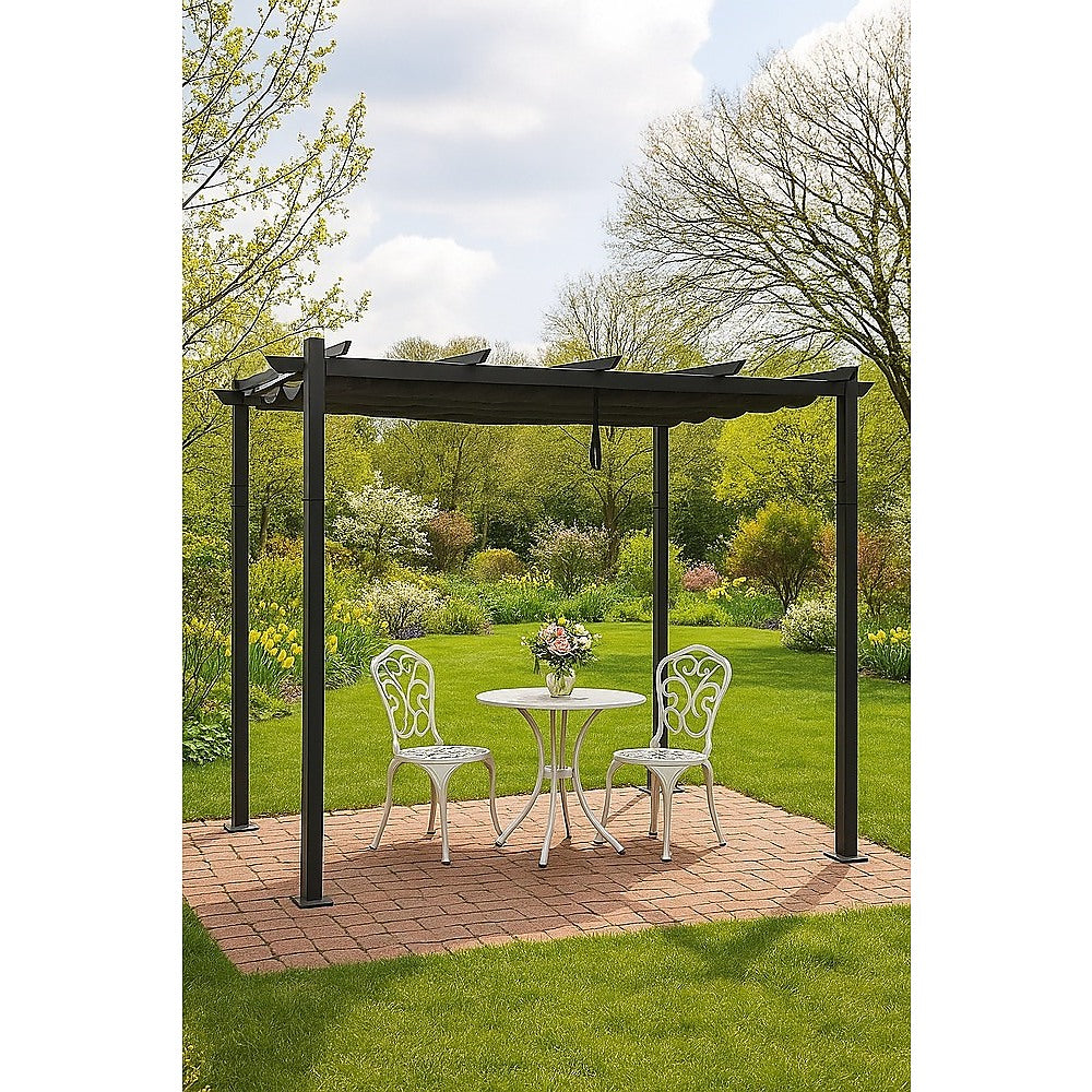 3m x 4m Aluminium Pergola with Retractable Roof