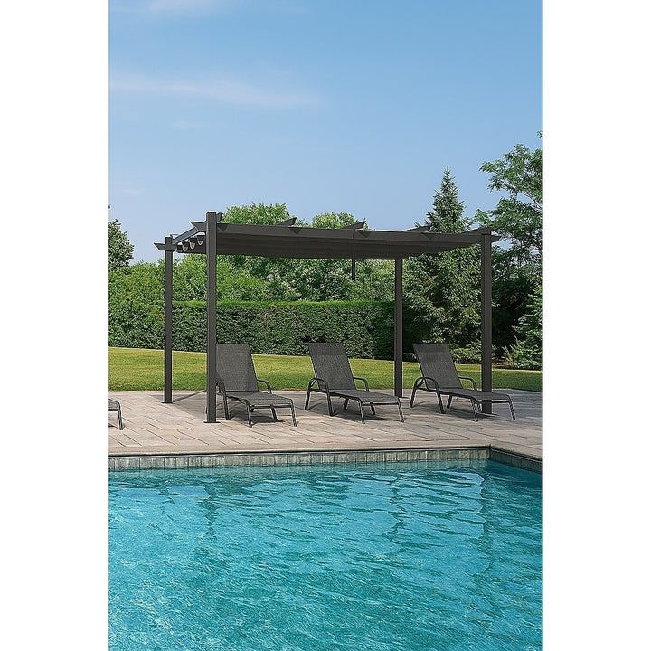 3m x 4m Aluminium Pergola with Retractable Roof