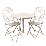 Bordeaux 3pc Setting Round Table + 2 Chairs