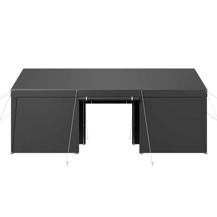 VEVOR Carport Car Canopy 12x20FT Heavy Duty Car Shelter with Sidewalls White