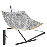 Double Hammock with Stand, Detachable Pillow & Bag