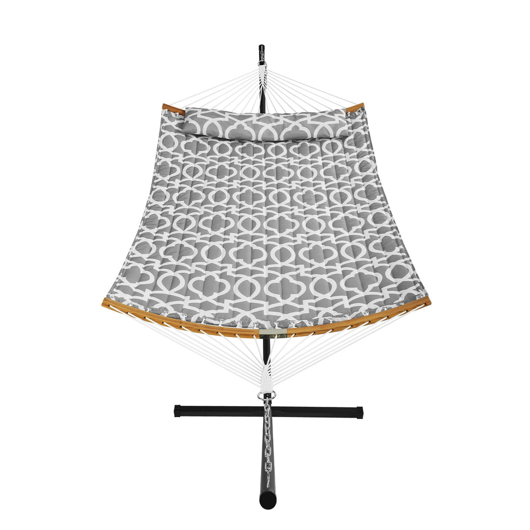 Double Hammock with Stand, Detachable Pillow & Bag