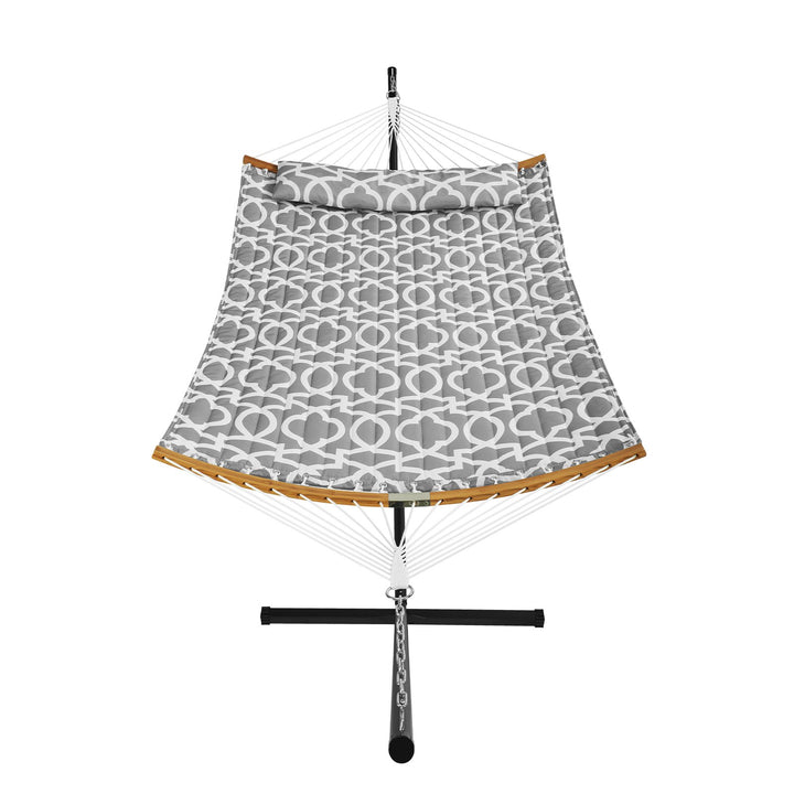 Double Hammock with Stand, Detachable Pillow & Bag
