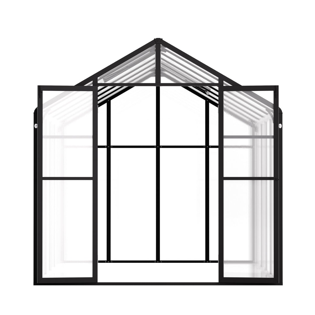 Polycarbonate Greenhouse 8 x 12 Ft Outdoor Walk-in Greenhouse for Garden