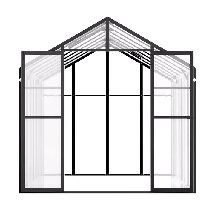 Polycarbonate Greenhouse 8 x 14 Ft Outdoor Walk-in Greenhouse for Garden