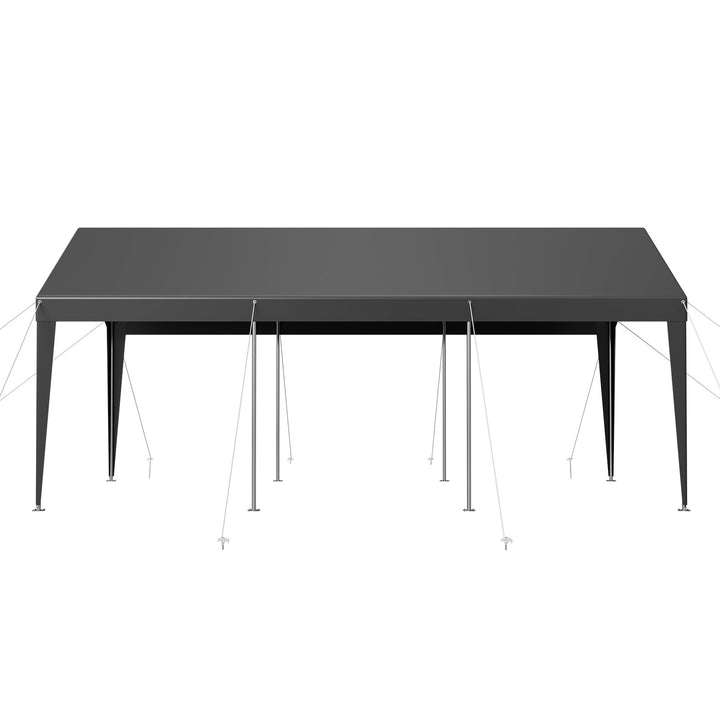 VEVOR Carport Car Canopy 10 x 20 FT Heavy Duty Portable Car Shelter Tent Grey