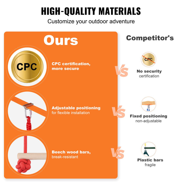 VEVOR Ninja Warrior Obstacle Course - 10 Obstacles