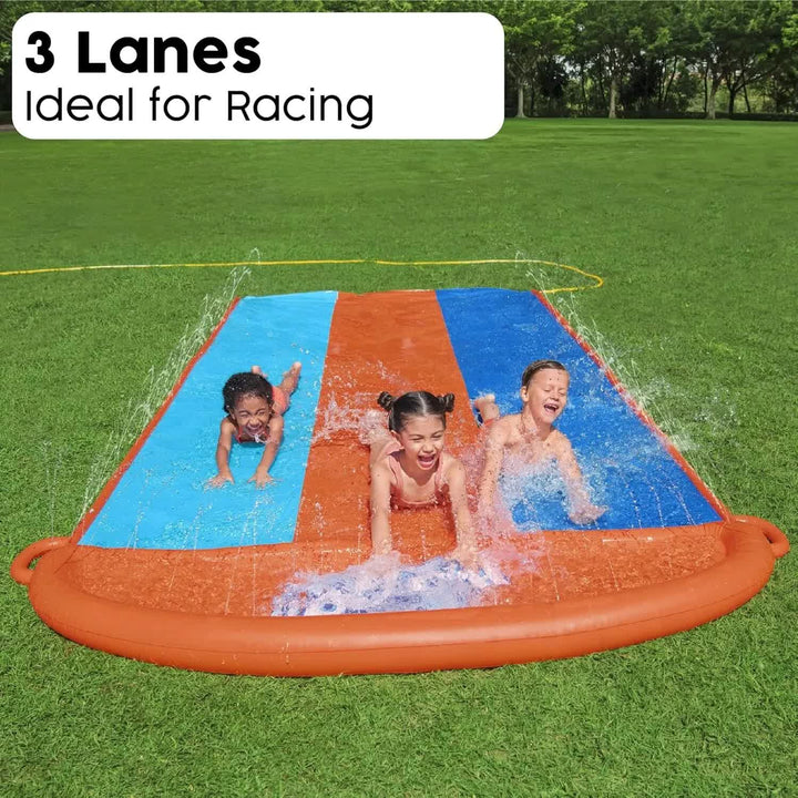 Bestway 4.88m Triple Slip & Slide - 4.88m (with water jets)
