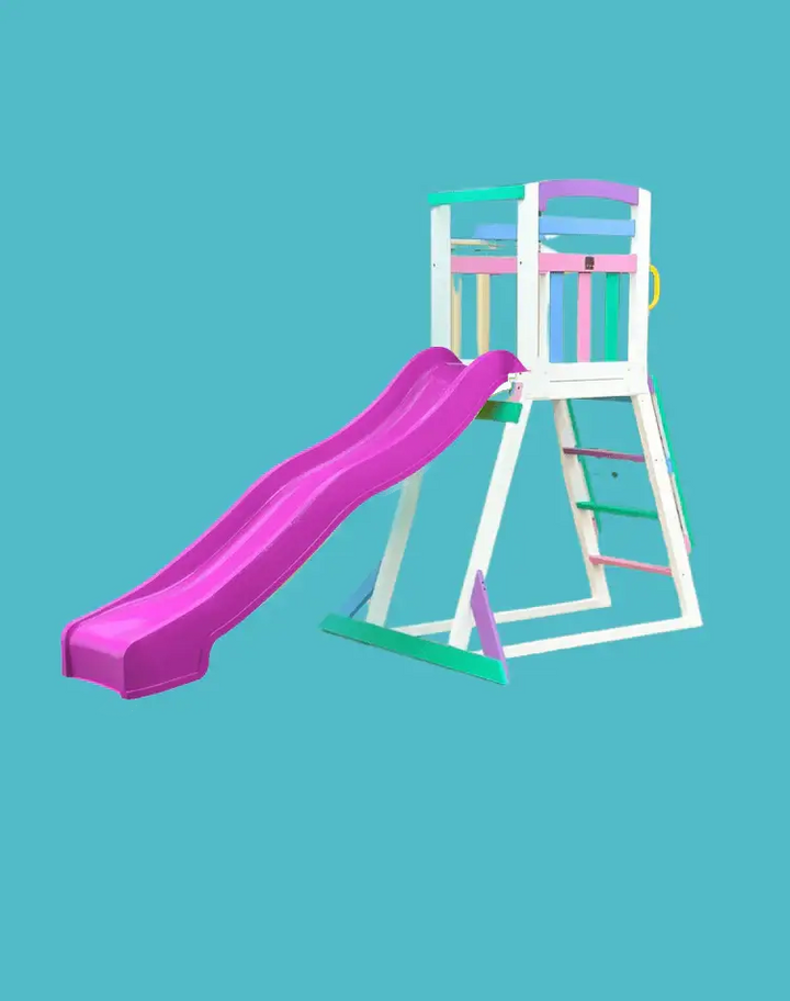 Kidzshack Pool Slide with Wooden Frame (12 slide colours)