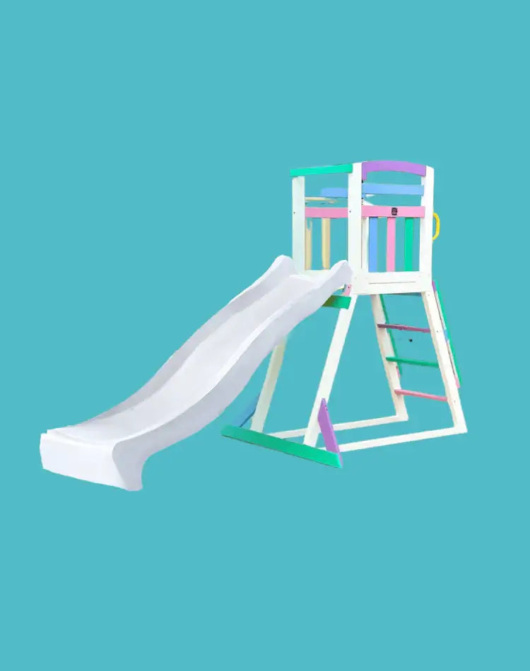 Kidzshack Pool Slide with Wooden Frame (12 slide colours)