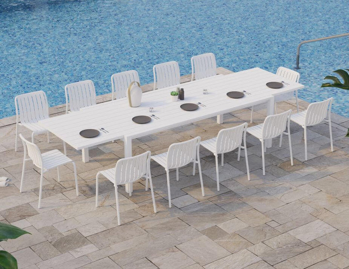 Reflect Table - Outdoor - Extendable 220/338 x 106cm (Available in White & Charcoal)