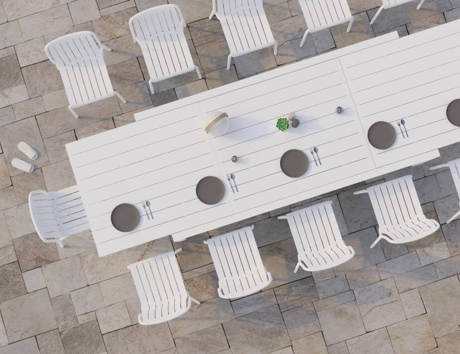 Reflect Table - Outdoor - Extendable 220/338 x 106cm (Available in White & Charcoal)