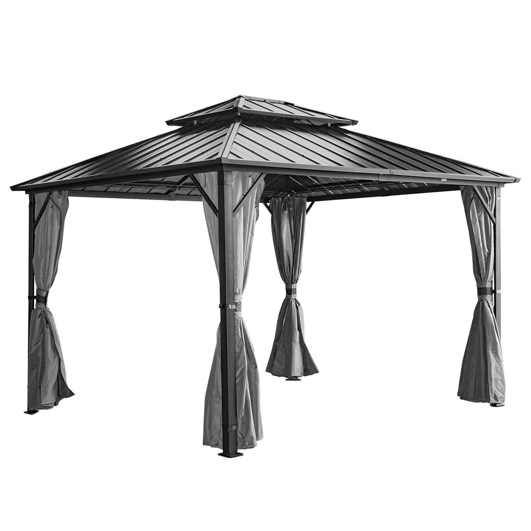 Aspendale 3m x 3.6m Gazebo with Mosquito Netting and Curtain by Yardtopia