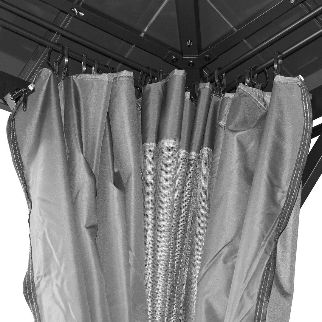 Aspendale 3m x 3.6m Gazebo with Mosquito Netting and Curtain by Yardtopia