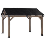 Fremantle 3.6m x 3m Timber & Steel Gable Roof Gazebo by Yardtopia